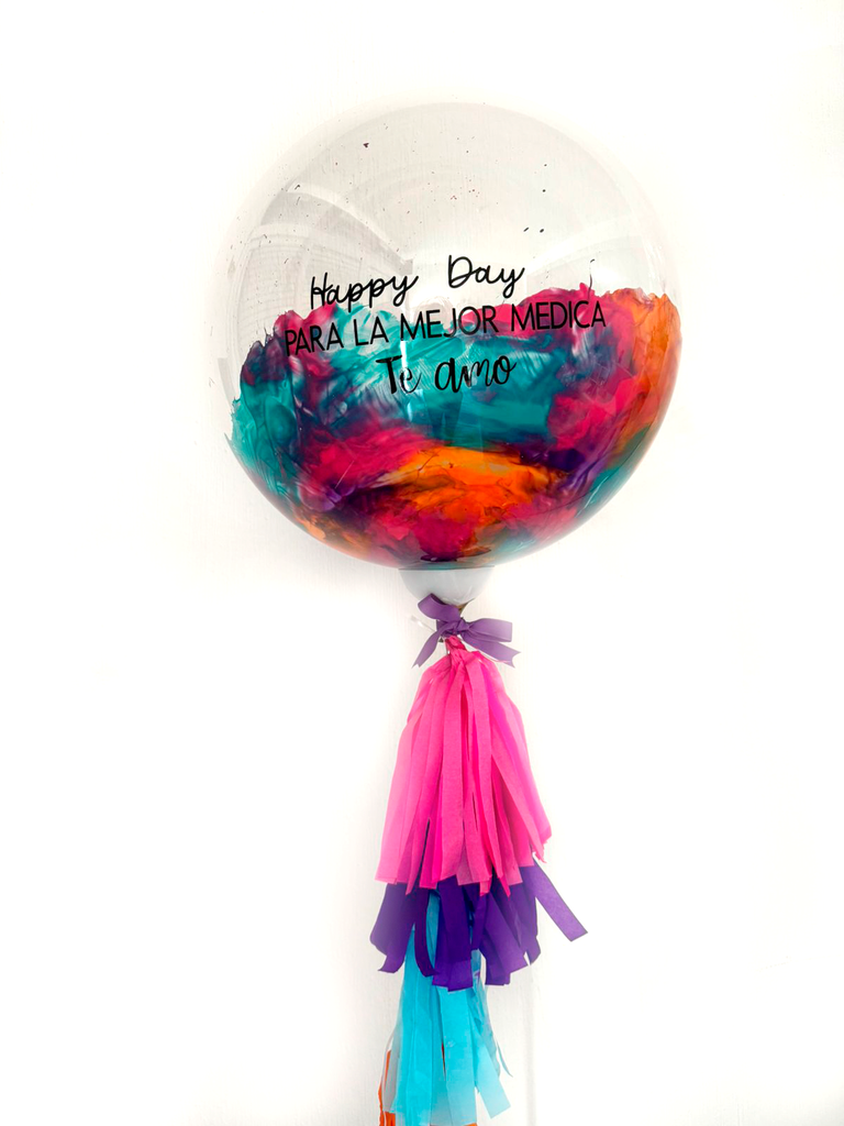 Globo colores mitad
